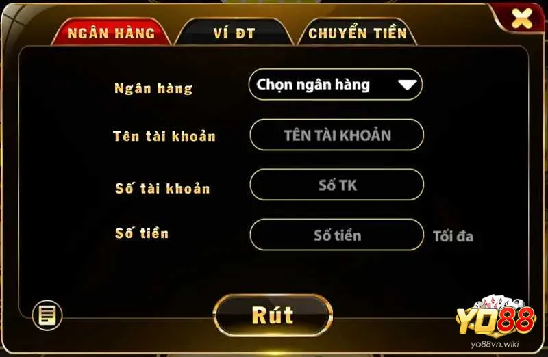 Điều kiện để rút tiền Yo88